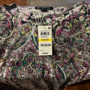 INC Floral Paisley Top - Medium